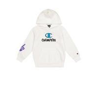 Champion Legacy Play with Graphics B (306908) -Ultra-Light Soft Compact Polyfleece Hooded Sweatshirt à Capuche, Blanc (WW001), 13-14 Years Garçon