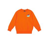 Champion Legacy Play With Graphics B (306909) - Sweat-shirt à col rond en polypolaire compact et ultra-léger, orange mandarine (TNT), 3-4 ans (XXS) Enfant FW24