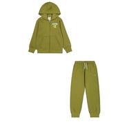 Champion Legacy Play With Graphics B (306913) - Survêtement à capuche en polaire Powerblend compact et ultra-léger, vert olive (GNUM), 5-6 ans (XS) garçons FW24