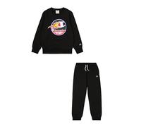 Champion Legacy Play With Graphics B (306914) - Survêtement à col rond en polaire Powerblend compact et ultra-léger, noir (NBK), 3-4 ans (XXS) Enfant FW24