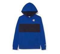Champion Legacy Retro Sport B (306849) -Ultralight Soft Compact Fleece Color Block Sweatshirt à Capuche, Bleu (BS008), 13-14 Years Garçon
