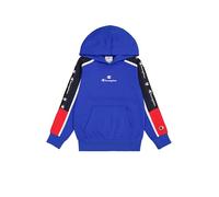 Champion Legacy Retro Sport B (306856) - Sweat à capuche en polaire compacte et ultralégère avec bande, bleu profond/marine (BAI/NNY/WHT), 9-10 ans (M) Garçons FW24