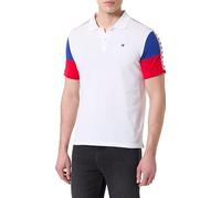 Champion Legacy Retro Sport Polo - Tape S/S, Blanc/Rouge/Bleu électrique, Medium Hommes