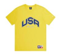 T-shirt Champion Legacy Retro Sport Basket USA manche courte jaune bleu - M