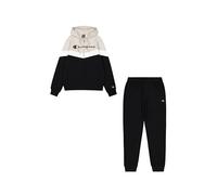 Champion Legacy Script Shop Color Block (220291) -Soft Compact Powerblend Fleece Hooded Survêtement de Sport, Blanc (ES057), XS Homme