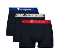 Champion Lot de 3 Boxers de Bain pour Homme - en Coton Stretch - Confort Quotidien - Évacuation de l'humidité, Lot de 3 Boxers Noirs, XL
