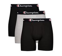 Champion Lot de 3 Boxers en Coton Stretch pour Homme, 2 New Ebony/Oxford Grey Heather, XX-Large