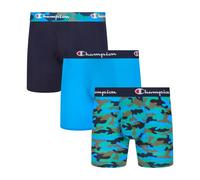 Champion Lot de 3 Boxers en Polyester mélangé pour Homme Boxeur ajusté, Imprimé Camouflage Bleu/Bleu Balboa/Bleu Marine, XL