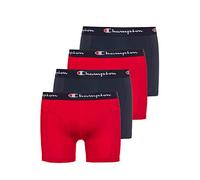 Champion Lot de 4 boxers pour homme, Rouge/Bleu, L