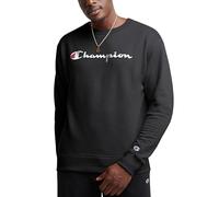 Champion Men's Powerblend Graphic Crew, Black, X Small