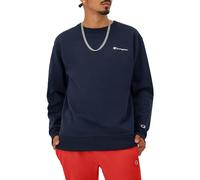 Champion Men's Powerblend Graphic Crew, Navy-Left Chest Script, Small