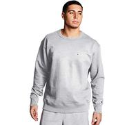 Champion Men's Powerblend Graphic Crew, Oxford Gray - Left Chest Script, X Large