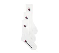 Champion Mixte Enfant Socks Basics 3pk Crew Protège-Bas & Socquettes, Blanc, 31-34 EU