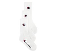 Champion Mixte Enfant Socks Basics 3pk Crew Protège-Bas & Socquettes, Blanc, 31-34 EU