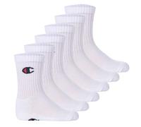 Champion Mixte Enfant Socks Basics 6pk Crew Protège-Bas & Socquettes, Blanc, 31-34 EU