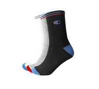 Champion Mixte Socks Basics 3pk Crew Chaussettes De Doublure, Noir/Blanc/Gris, 35-38 EU