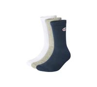 Champion Mixte Socks Basics 3pk Crew Protège-Bas & Socquettes, Bleu Marine/Blanc/Gris Clair, 35-38 EU