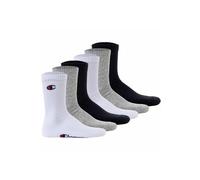 Champion Mixte Socks Basics 6pk Crew Chaussettes De Sport, Bleu/Blanc/Gris, 43-46 EU