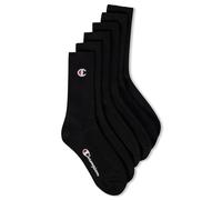 Champion Mixte Socks Basics 6pk Crew Protège-Bas & Socquettes, Noir, 35-38 EU