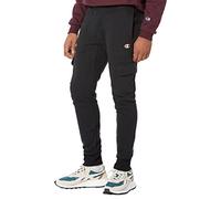Champion Pantalon de Jogging Cargo à Tissage inversé, Logo C Noir, S Homme