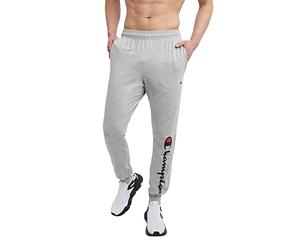 Champion Pantalon de Jogging en Coton léger pour Homme, 78,7 cm, Oxford Gray Script, Taille XL