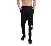 Champion Pantalon de Jogging léger pour Homme, Script Noir, Taille XL