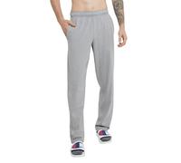 Champion Pantalon de survêtement léger en Jersey à Bas Ouvert pour Homme, Logo Oxford Gris C Patch, L