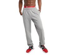 Champion Pantalon de survêtement pour Homme, Powerblend, Polaire, Pantalon Confortable à Bas décontracté pour Homme (Standard ou Grand et Grand), Logo Oxford Gris C Patch, Taille S