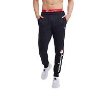 Champion Pantalon de Jogging en Coton léger pour Homme, 78,7 cm survêtement, Script Bleu Marine, 34-37