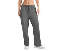 Champion Pantalon en Coton pour Femme, Pantalon de survêtement en Tricot avec Cordon de Serrage, Patch C, Entrejambe de 80 cm, Granite chiné, Taille S