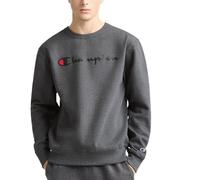 Champion Powerblend Fleece Crew Script Pull Semi-Opaque pour Homme, Script Bruyère Granite, S
