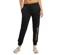 Champion Powerblend Jogger, Logo Script Pantalons, Inscription Noire, XS Femme