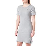 Champion Legacy American Classics Soft Cotton 1x1 Rib Small Logo Slim Robe, Gris chiné Clair, XS Femme