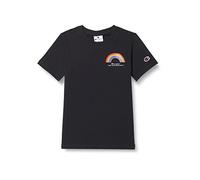 Champion Rochester 1919 Graphic Gallery Small Script Logo Crewneck S-s T-Shirt, Noir, 7-8 Ans Garçon