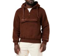 Champion Rochester 1919 Outdoor Polar Lamb-Effect Half Zip Sweatshirt à Capuche, Marrone, XXL Homme