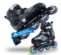 Champion rollers adultes/enfants à pointure réglable - Noir