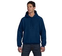 Champion S1051 Sweat à capuche avec tissage inversé S Noir - Bleu - Medium