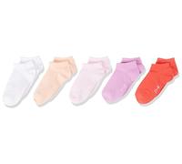 Champion Seasonal Junior Contrast Logo 5PP Quarter Chaussettes de sport, Rose/Blanc/Violet (PS182), 31-34 Unisexe - Enfants et adolescents, Rose/blanc/violet (PS182)