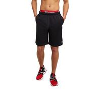 Champion Short de sport pour homme de 17,8 cm et 25,4 cm, coupe standard, léger, évacuant l'humidité, disponible en taille standard et grande taille, noir, Taille XL Hauteur
