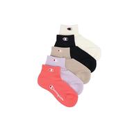 Champion Socks Seasonal Junior (U30078) -C-Logo 5pp Quarter Protège-Bas & Socquettes, Rose (WW003), 31-34 Mixte Enfant
