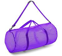 Champion Sports Sac de Sport en Maille avec Fermeture éclair et bandoulière réglable, 38,1 x 91,4 cm, Violet, Multifonction, Sac de Sport surdimensionné pour équipement, équipement de Sport, Linge,