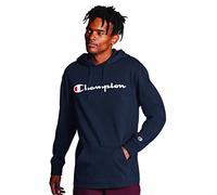 Champion Sweat à capuche à manches longues pour homme, logo Script, Bleu marine-549921, Large