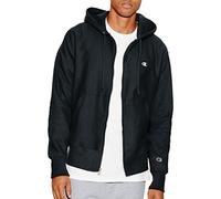 Champion Sweat à Capuche entièrement zippé à Tissage inversé Maillot de survêtement, Noir-Y06145, L Homme