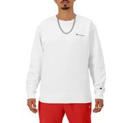 Champion Sweatshirt Powerblend, Molleton à col Ras-du-Cou, Poids Moyen (Reg Grand) Maillot de survêtement, Petit Script Blanc, M Homme