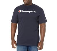 Champion, Classic Graphic, Soft and Comfortable T-Shirts for Men, Script Logo (Reg. Or Big & Tall), Inscription Bleu Marine, 3XL Grande Taille Homme