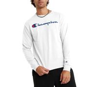 Champion Classic Long Sleeve T-Shirt, Standard Fit, Script & C Logo, Available in Regular and Big & Tall, White-y06794, XL Homme