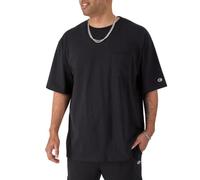 Champion T-shirt doux classique à poche et col rond pour homme, noir, 5X-Large grand