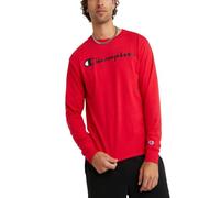 Champion T- Shirt Graphique à Manches Longues en Jersey Classique, Script écarlate, S Homme