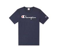 Champion - T-Shirt Navy avec logo - Homme - Tops - Bleu - Taille: L
