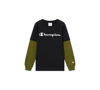 Champion T-Shirt olive / noir / blanc, Taille 116